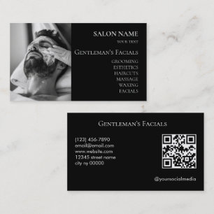 Tarjeta De Visita código QR de tratamientos faciales de cuidado de l