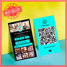 Código QR de WhatsApp Salón de Uñas Turquesa Redes