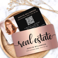 Código QR del agente inmobiliario Pink Copper Blac