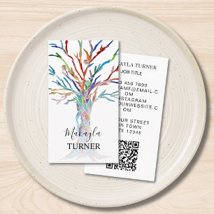 Tarjeta De Visita Código QR del Árbol de la Vida