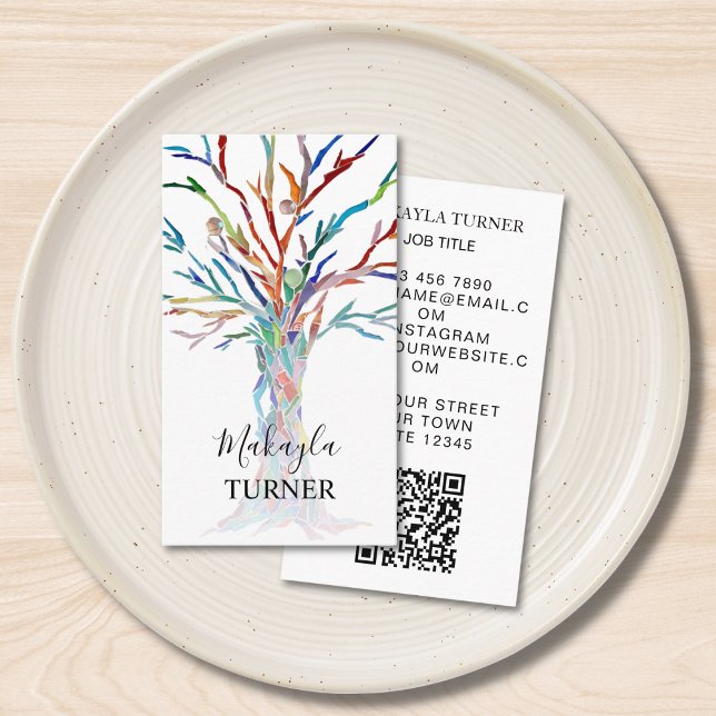 Tarjeta De Visita Código QR del Árbol de la Vida (Subido por el creador)