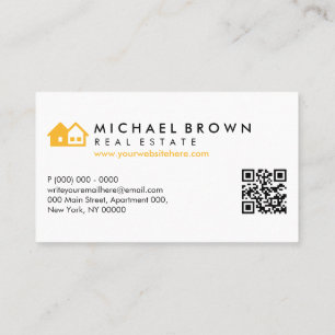 Tarjeta De Visita código qr del arquitecto de Key House Realtor