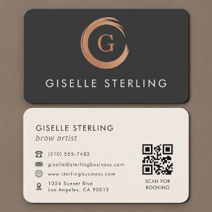Tarjeta De Visita Código QR del artista de cejas