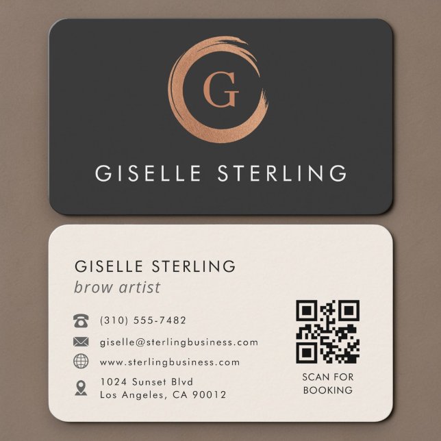 Tarjeta De Visita Código QR del artista de cejas  (Subido por el creador)