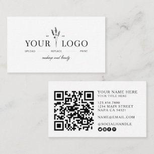 Tarjeta De Visita Código QR del artista de maquillaje de belleza mod
