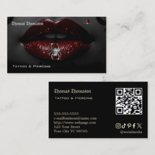 Tarjeta De Visita Código QR del artista de tatuajes