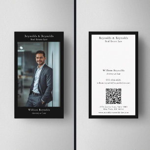 Tarjeta De Visita Código QR del Bufete de Abogados Profesional de Fo