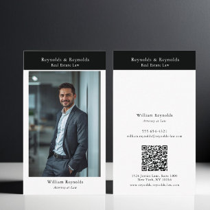 Tarjeta De Visita Código QR del Bufete de Abogados Profesional de Fo