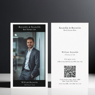 Tarjeta De Visita Código QR del Bufete de Abogados Profesional de Fo