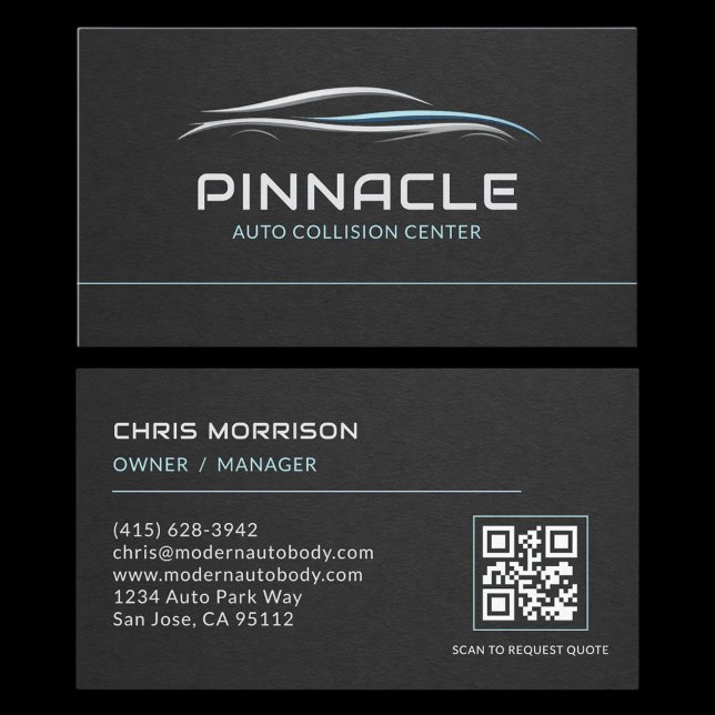 Tarjeta De Visita Código QR del Centro de Colisión Automotriz Profes (Subido por el creador)