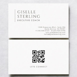Tarjeta De Visita Código QR del coach ejecutivo moderno profesional