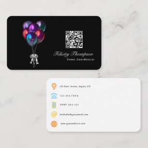 Tarjeta De Visita Código QR del Coordinador de eventos