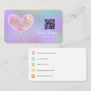 Tarjeta De Visita Código QR del Coordinador de eventos