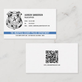 Tarjeta De Visita Código QR del Departamento de Policía de personali