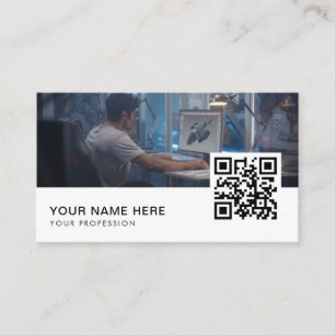 Tarjeta De Visita Código QR del diseñador de videojuegos