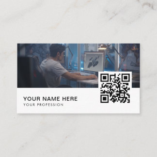 Tarjeta De Visita Código QR del diseñador de videojuegos