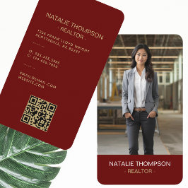 Tarjeta De Visita Código QR del editor de Moda inmobiliaria profesio