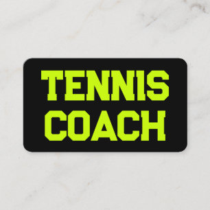 Tarjeta De Visita Código QR del entrenador de tenis