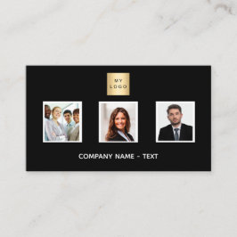 Tarjeta De Visita Código QR del equipo de fotografía blanco negro