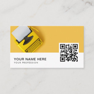 Tarjeta De Visita Código QR del escritor