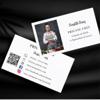 Código QR del eslogan de la foto del chef privado