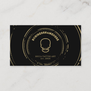 Tarjeta De Visita Código QR del estudio de piercing de tatuajes de c