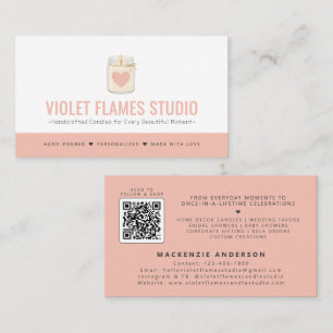 Tarjeta De Visita Código QR del fabricante de velas artesanales mode