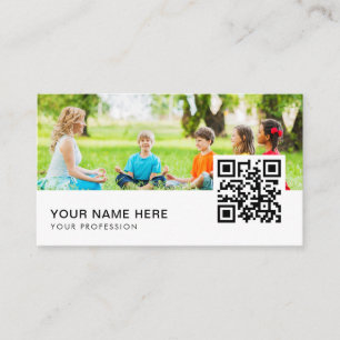 Tarjeta De Visita Código QR del instructor de yoga