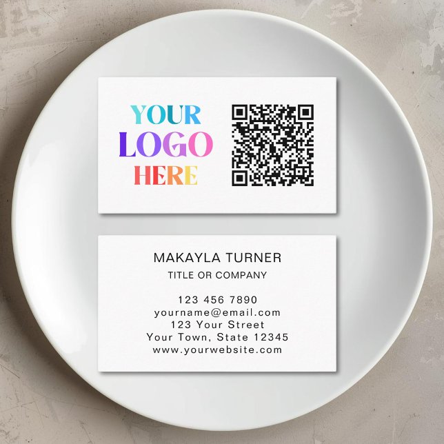 Tarjeta De Visita Código QR del logotipo (Subido por el creador)