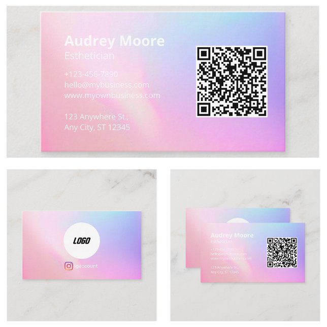 Tarjeta De Visita Código QR del logotipo (Logo QR Code Business Card
)