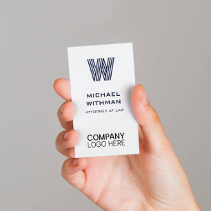 TARJETA DE VISITA CÓDIGO QR DEL LOGOTIPO CORPORATIVO DE MONOGRAMA DE