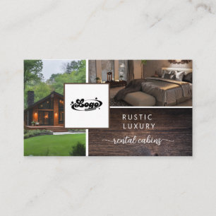 Tarjeta De Visita Código QR del logotipo costero de alquiler rústico