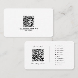 Tarjeta De Visita Código QR del logotipo de conexión de redes social