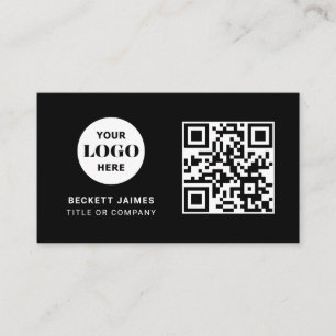 Tarjeta De Visita Código QR del logotipo de la empresa