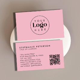 Tarjeta De Visita Código QR del logotipo de la empresa de Personaliz