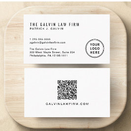 Tarjeta De Visita Código QR del logotipo de la empresa Empleado