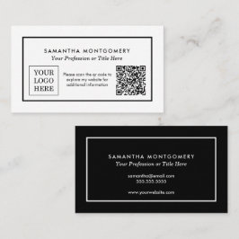 Tarjeta De Visita Código QR del logotipo de la empresa personalizado