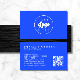 Tarjeta De Visita Código QR del logotipo de la empresa personalizado