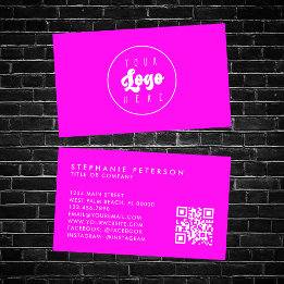 Tarjeta De Visita Código QR del logotipo de la empresa personalizado