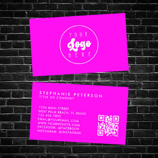 Tarjeta De Visita Código QR del logotipo de la empresa personalizado