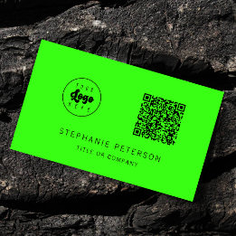 Tarjeta De Visita Código QR del logotipo de la empresa personalizado