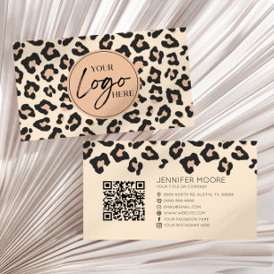 Tarjeta De Visita Código QR del logotipo de la empresa personalizado