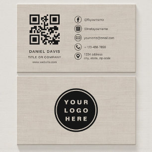 Tarjeta De Visita Código QR del logotipo de la empresa profesional d