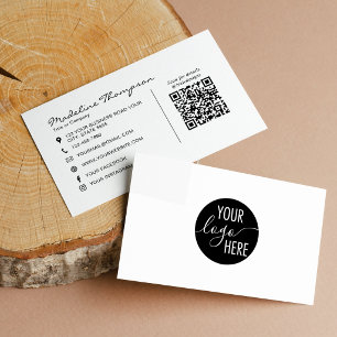 Tarjeta De Visita Código QR del logotipo de la empresa profesional d