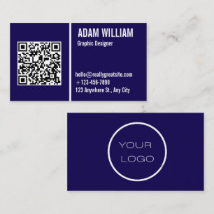 Tarjeta De Visita Código QR del logotipo de la empresa profesional m