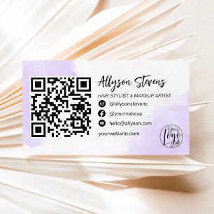 Tarjeta De Visita Código qr del logotipo de la foto de la foto del m
