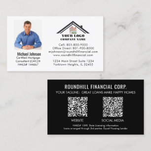 Tarjeta De Visita Código QR del logotipo de la foto de la hipoteca p