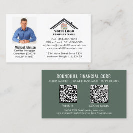 Tarjeta De Visita Código QR del logotipo de la foto hipotecaria prof