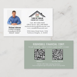 Tarjeta De Visita Código QR del logotipo de la foto hipotecaria prof