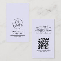 Código QR del logotipo de lavanda genérico profesi